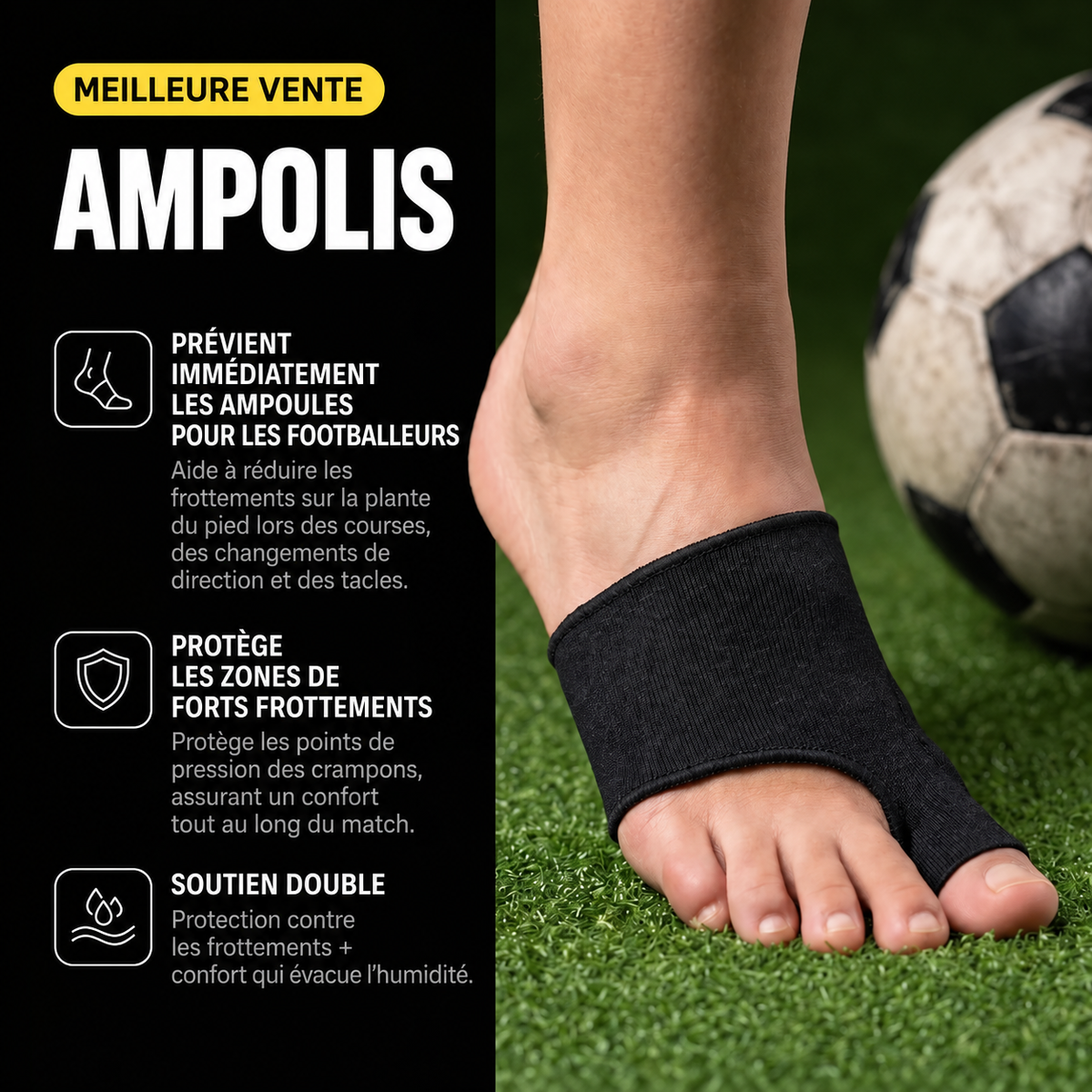 Manchons anti-ampoules Ampolis avec les mentions satisfait ou remboursé 30 jours, livraison offerte et jusqu’à −40 %